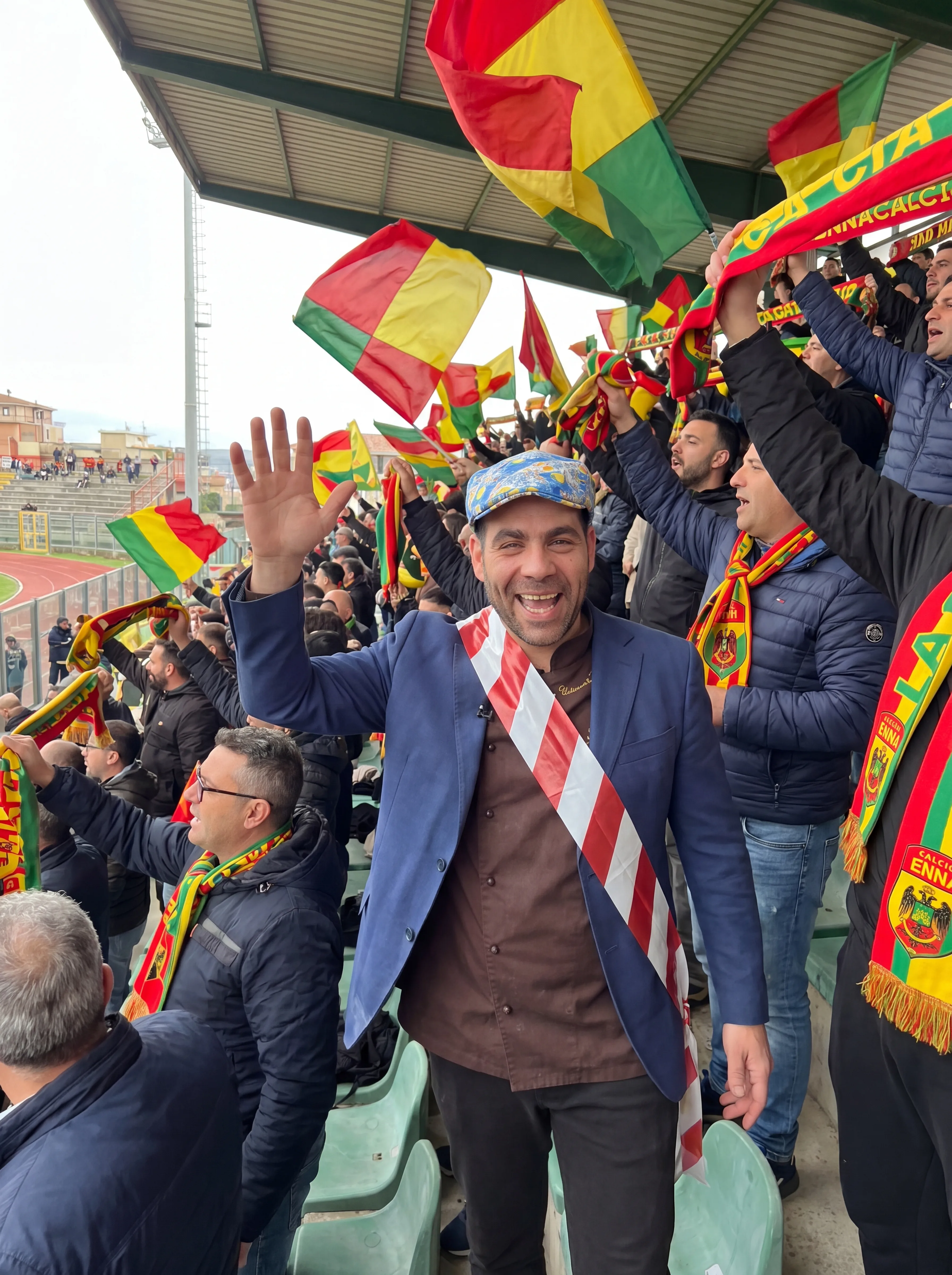 Don Ivan con la maglia dell'Enna Calcio