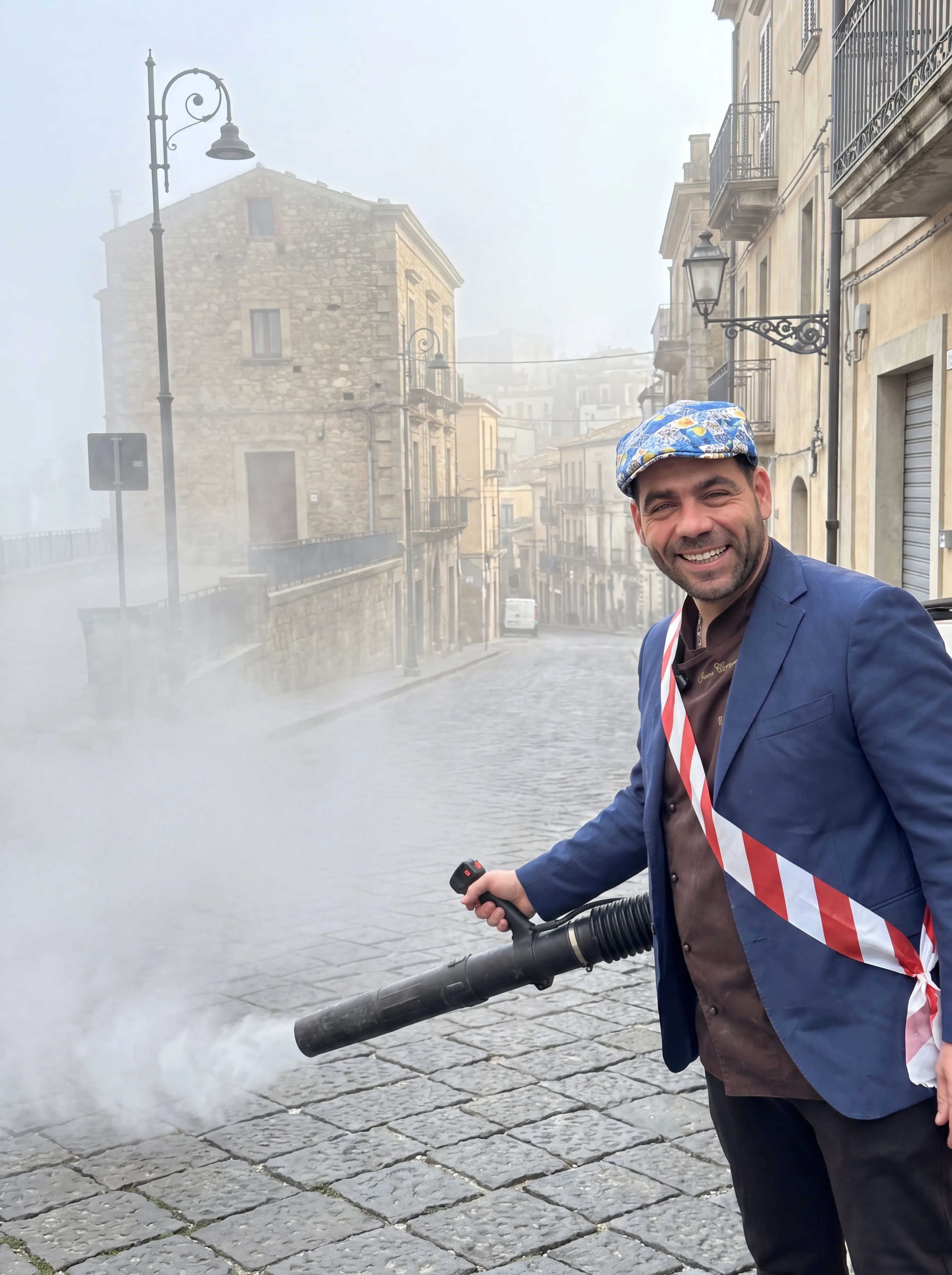 Don Ivan firma il decreto contro la nebbia di Enna